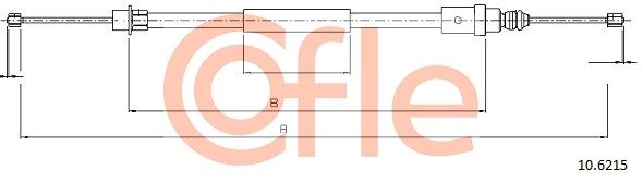 COFLE 10.6215 Cable Pull, parking brake