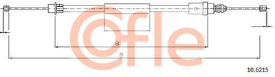 Cable Pull, parking brake COFLE 10.6215