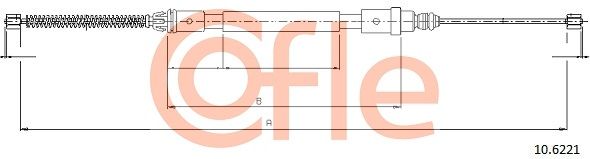 COFLE 10.6221 Cable Pull, parking brake