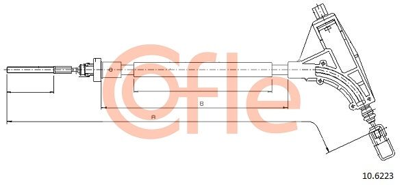 COFLE 10.6223 Cable Pull, parking brake