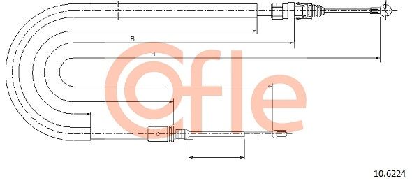 COFLE 10.6224 Cable Pull, parking brake