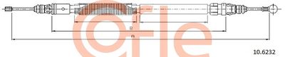 Cable Pull, parking brake COFLE 10.6232