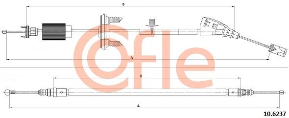 COFLE 10.6237 Cable Pull, parking brake