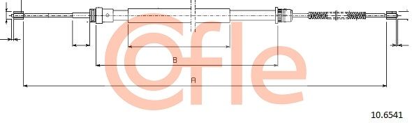 COFLE 10.6541 Cable Pull, parking brake