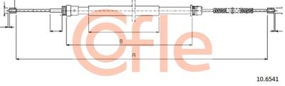 Cable Pull, parking brake COFLE 10.6541