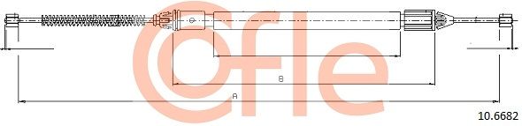 COFLE 10.6682 Cable Pull, parking brake
