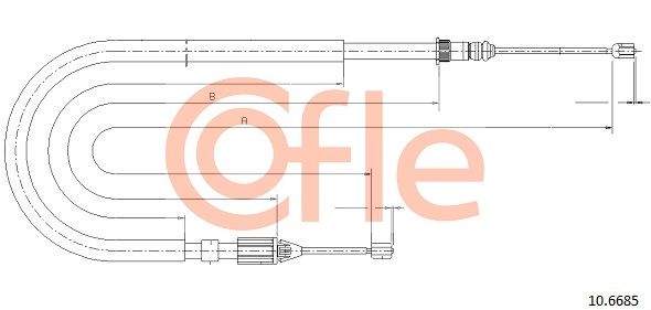 COFLE 10.6685 Cable Pull, parking brake