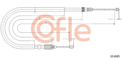 Cable Pull, parking brake COFLE 10.6685