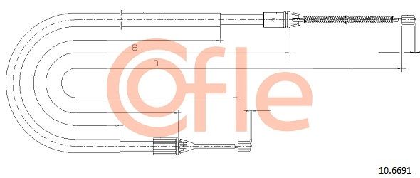 COFLE 10.6691 Cable Pull, parking brake