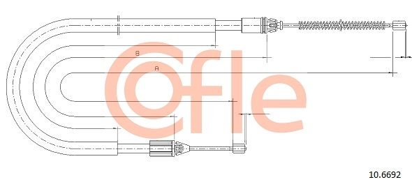 COFLE 10.6692 Cable Pull, parking brake