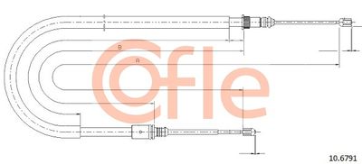 Cable Pull, parking brake COFLE 10.6791