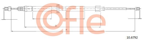 COFLE 10.6792 Cable Pull, parking brake