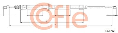 Cable Pull, parking brake COFLE 10.6792
