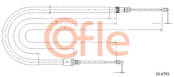 COFLE 10.6793 Cable Pull, parking brake