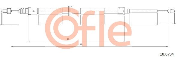 COFLE 10.6794 Cable Pull, parking brake
