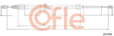 Cable Pull, parking brake COFLE 10.6794