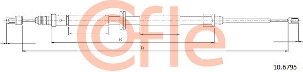 COFLE 10.6795 Cable Pull, parking brake