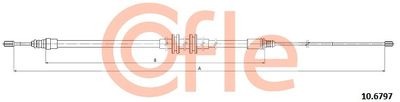 Cable Pull, parking brake COFLE 10.6797