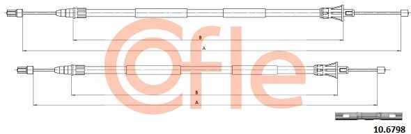 COFLE 10.6798 Cable Pull, parking brake