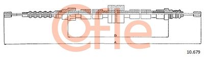 Cable Pull, parking brake COFLE 10.679