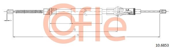 COFLE 10.6853 Cable Pull, parking brake