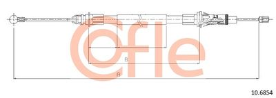 Cable Pull, parking brake COFLE 10.6854