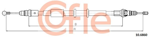 COFLE 10.6860 Cable Pull, parking brake