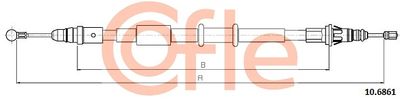 Cable Pull, parking brake COFLE 10.6861