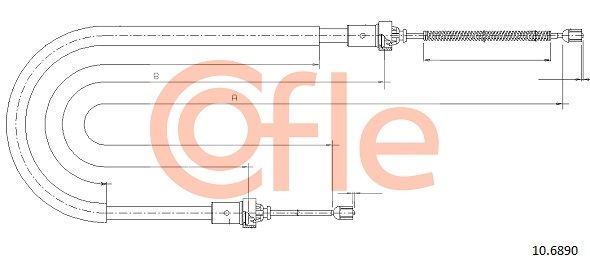 COFLE 10.6890 Cable Pull, parking brake