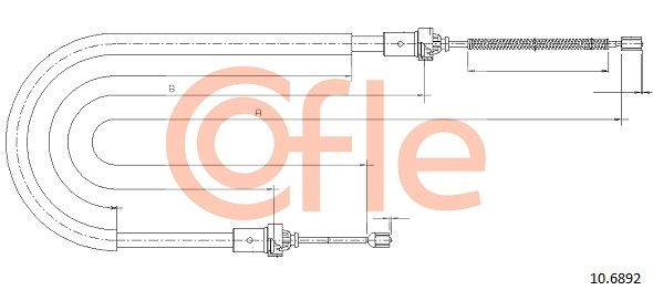 COFLE 10.6892 Cable Pull, parking brake