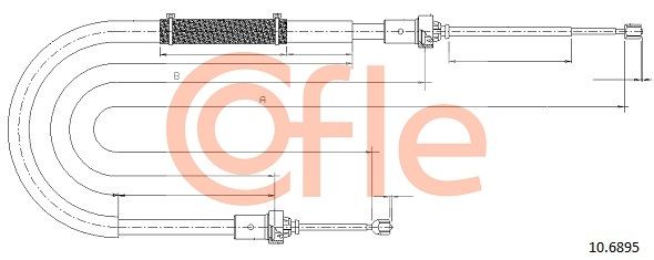 COFLE 10.6895 Cable Pull, parking brake