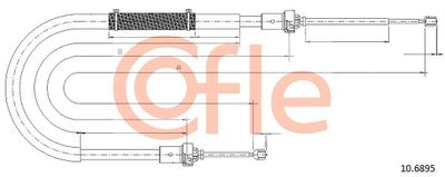 Cable Pull, parking brake COFLE 10.6895
