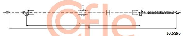 COFLE 10.6896 Cable Pull, parking brake