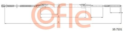 Cable Pull, parking brake COFLE 10.7131
