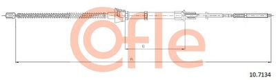 Cable Pull, parking brake COFLE 10.7134
