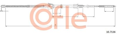 Cable Pull, parking brake COFLE 10.7136
