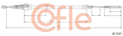 Cable Pull, parking brake COFLE 10.7137