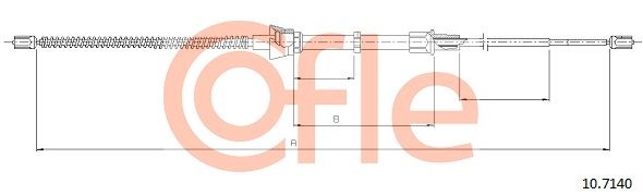 COFLE 10.7140 Cable Pull, parking brake