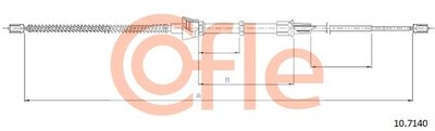 Cable Pull, parking brake COFLE 10.7140