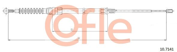 COFLE 10.7141 Cable Pull, parking brake