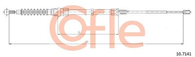 Cable Pull, parking brake COFLE 10.7141