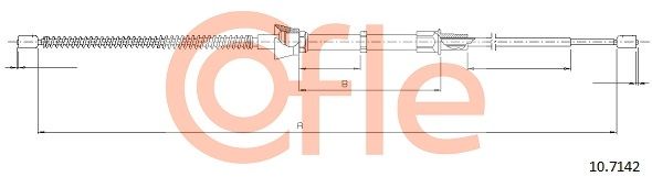 COFLE 10.7142 Cable Pull, parking brake