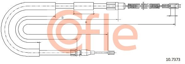 COFLE 10.7373 Cable Pull, parking brake