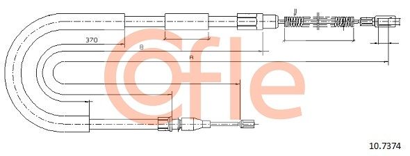 COFLE 10.7374 Cable Pull, parking brake