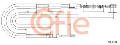 Cable Pull, parking brake COFLE 10.7374