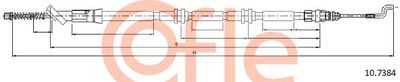 Cable Pull, parking brake COFLE 10.7384