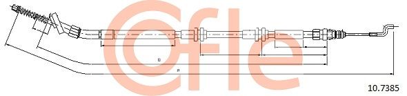 COFLE 10.7385 Cable Pull, parking brake
