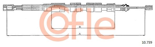 COFLE 10.739 Cable Pull, parking brake