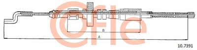 Cable Pull, parking brake COFLE 10.7391