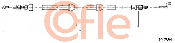 COFLE 10.7394 Cable Pull, parking brake